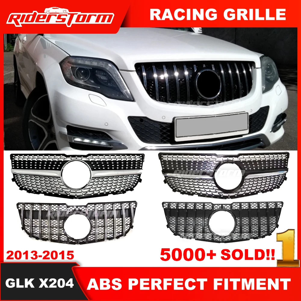

2013-2015 год, GLK Class X204 Алмазная/GT решетка для острых глаз класса X204 GLK300 GLK Алмазная Передняя бампер, гоночная решетка для GLK