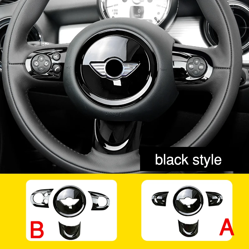 Car Steering Wheel Panel Multimedia Button Decorative Cover For BMW MINI Cooper JCW R55 R56 R57 R58 R59 R60 R61 Car Accessories