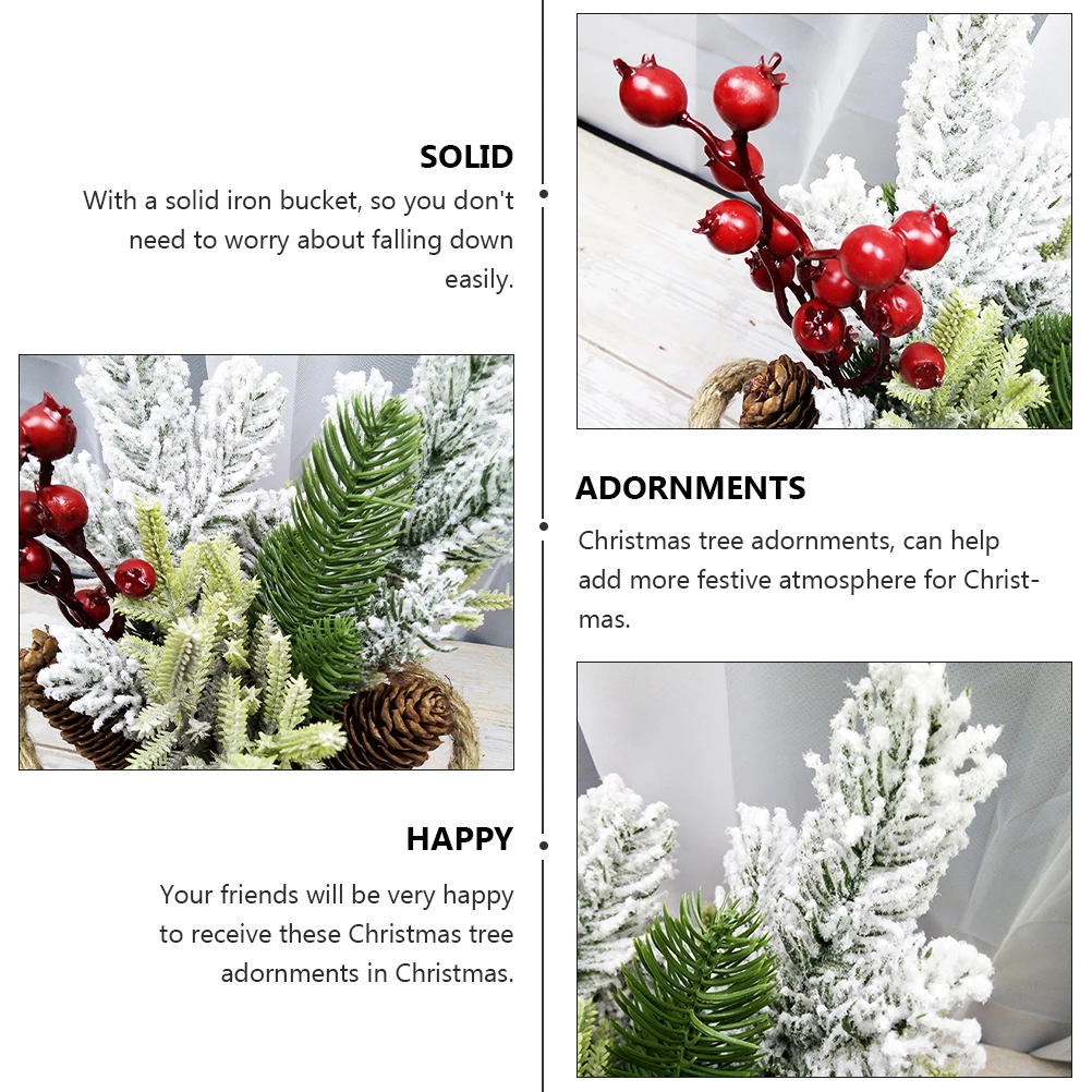 

1pc Simulated Christmas Desktop Tree Mini Pvc Decorative Festival Adornment Creative Xmas Tree Ornament Home Party Decoration