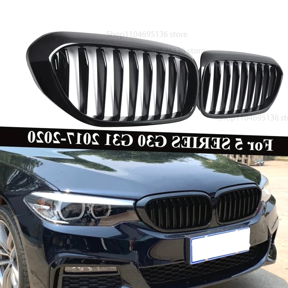 Новинка! 2 шт. решетки переднего бампера для BMW 5 серии G30 G31 G38 2017 2018 2019 2020 Обновление в стиле Facelift Racing Gri