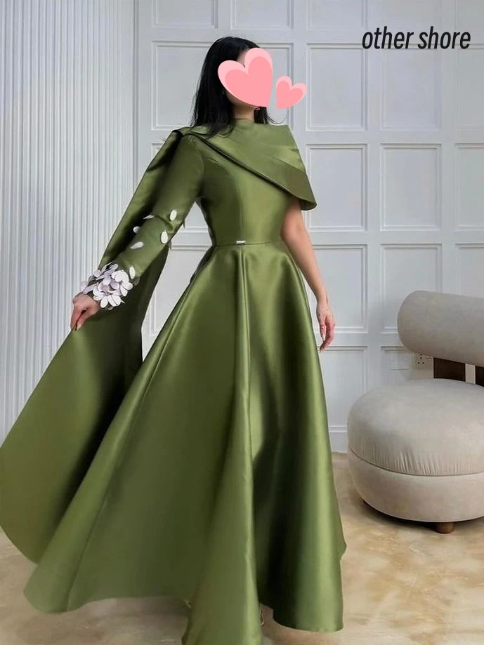 Other Shore Elegant Vintage Sweet Green Pink Beading A-Line Spring Customize Formal Occasion Prom Dress Evening Party Gowns