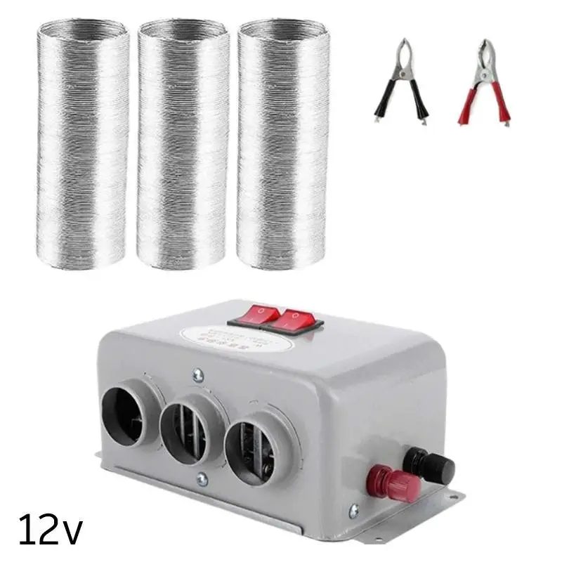 Car Heater 12V 24V 800W Iron Casing Three Hole Vortex Design for Truck RV Defrost