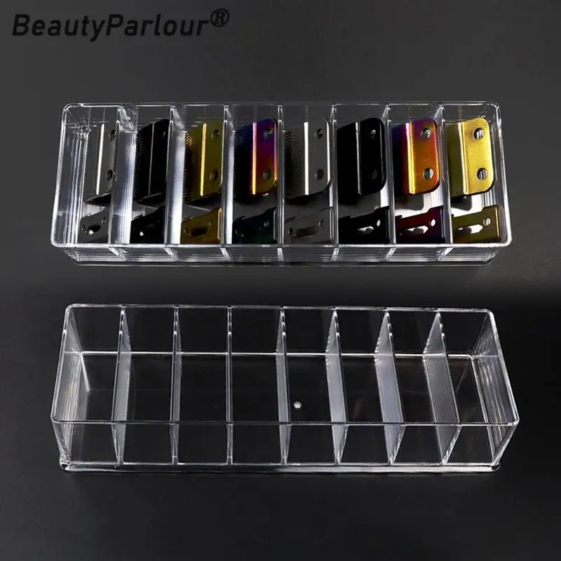 

8 Grids Guide Limit Comb Storage Box Electric Hair Clipper Rack Holder Organizer Case Barber Salon Hairdressing Tools