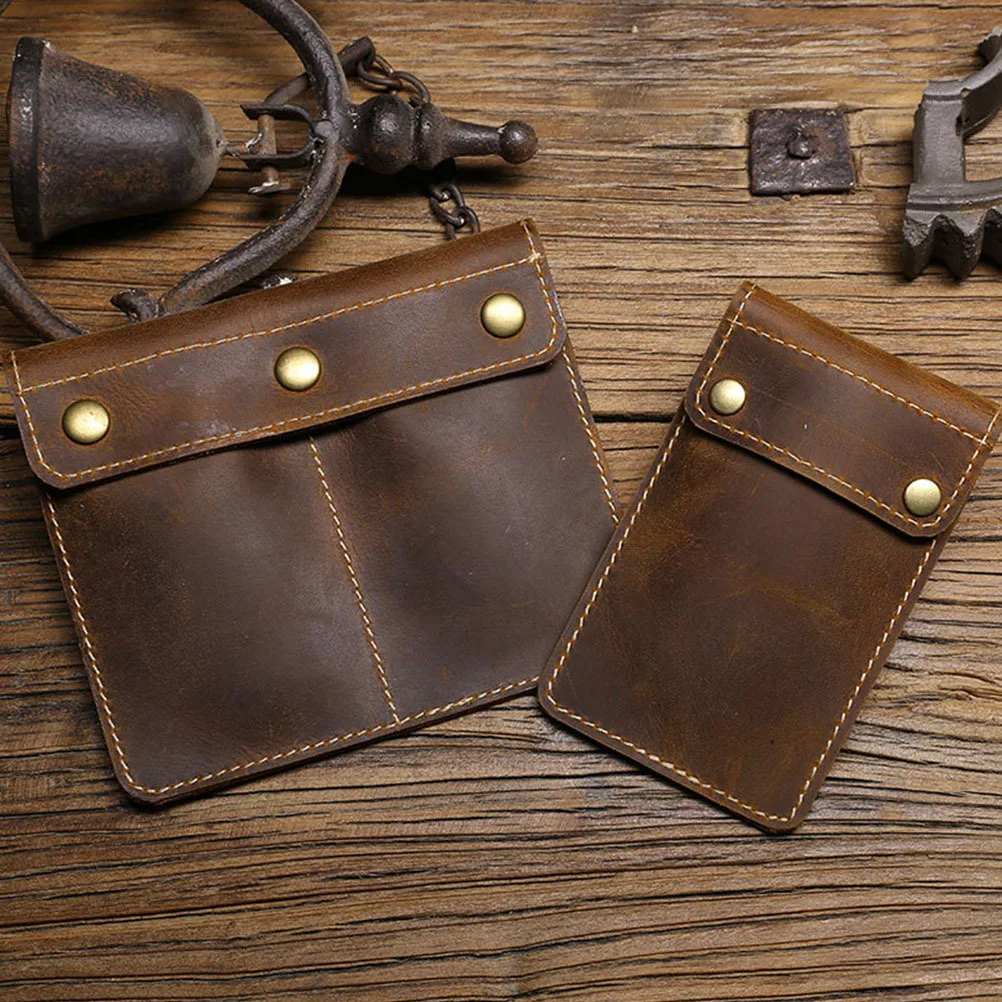 

Professional Watch Sleeve Portable Horsehide Storage Bag Button Buckle Design Travel Watch Organizer Protective Case