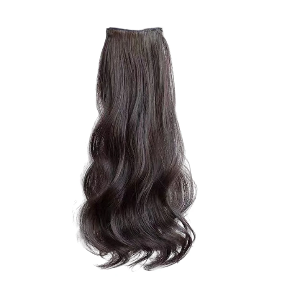 Clip in Synthetic Hair Extensions 3PCS Clip Ins Long Wavy Fiber Thick Hairpieces Natural Hair Extension full Head