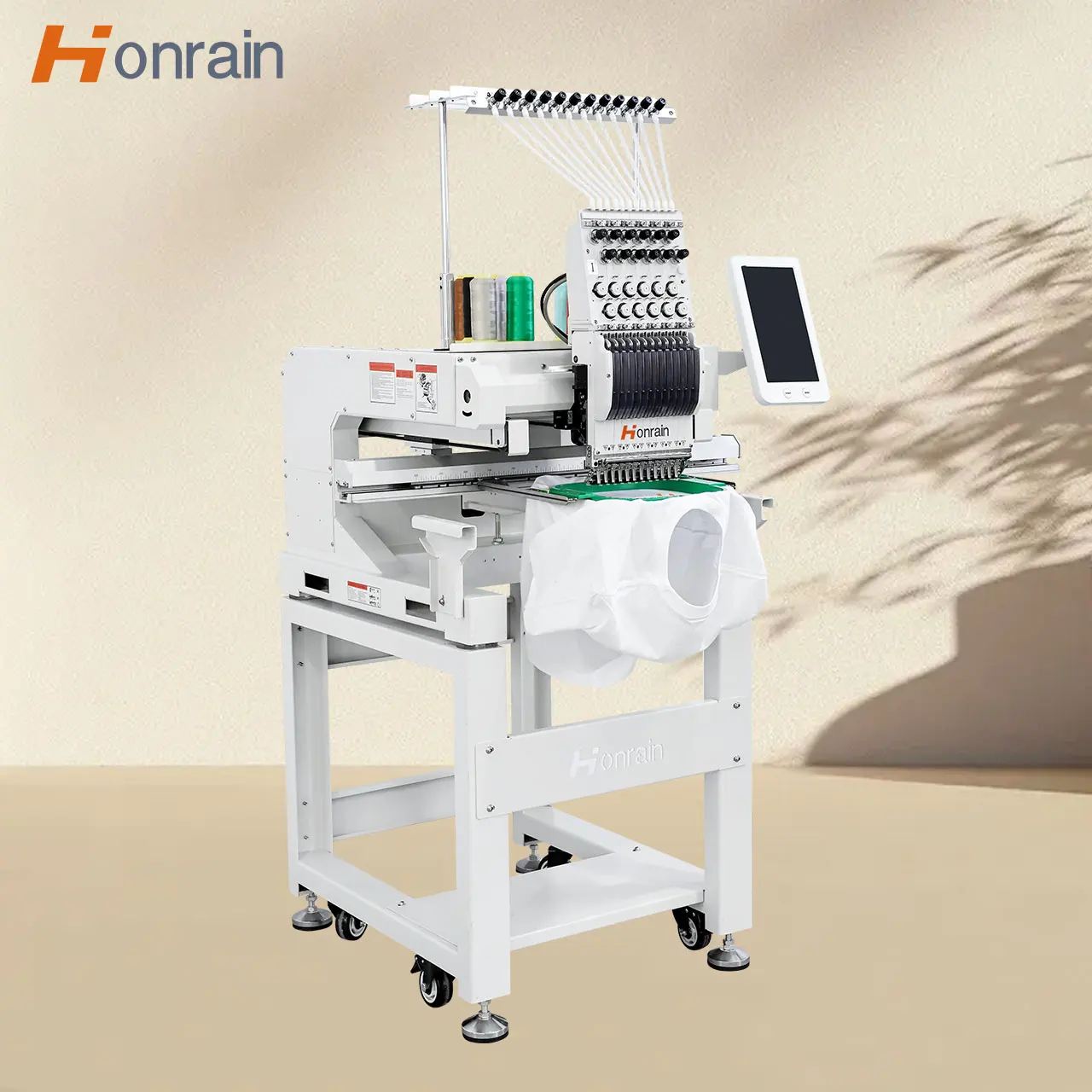 Honrain China Professional Manufacturer Single Head 600*400 Computerized 3D Flat/cap Multifunctional Embroidery Machine