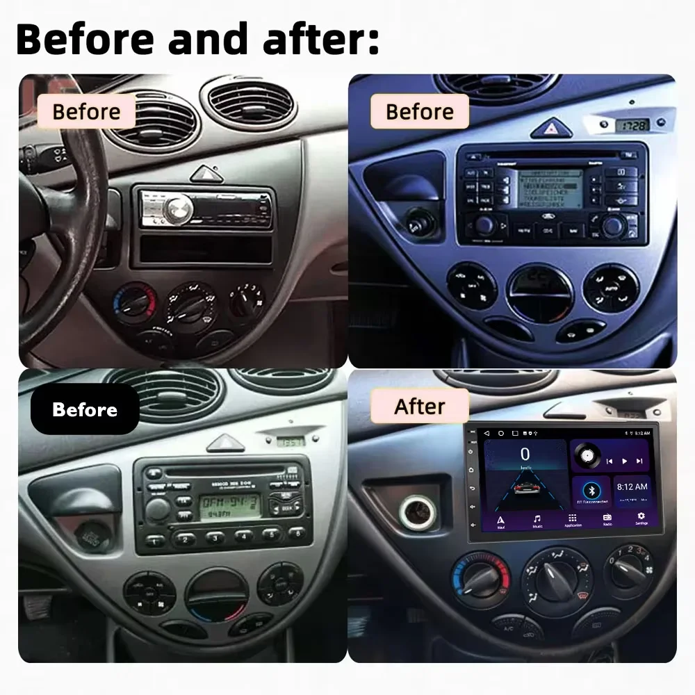 7“ Android 16 For Ford Fiesta 1995-2001 Focus MK1 1998-2004 7 Inch Multimedia Car Radio Stereo Carplay Autoradio Head Unit Auto