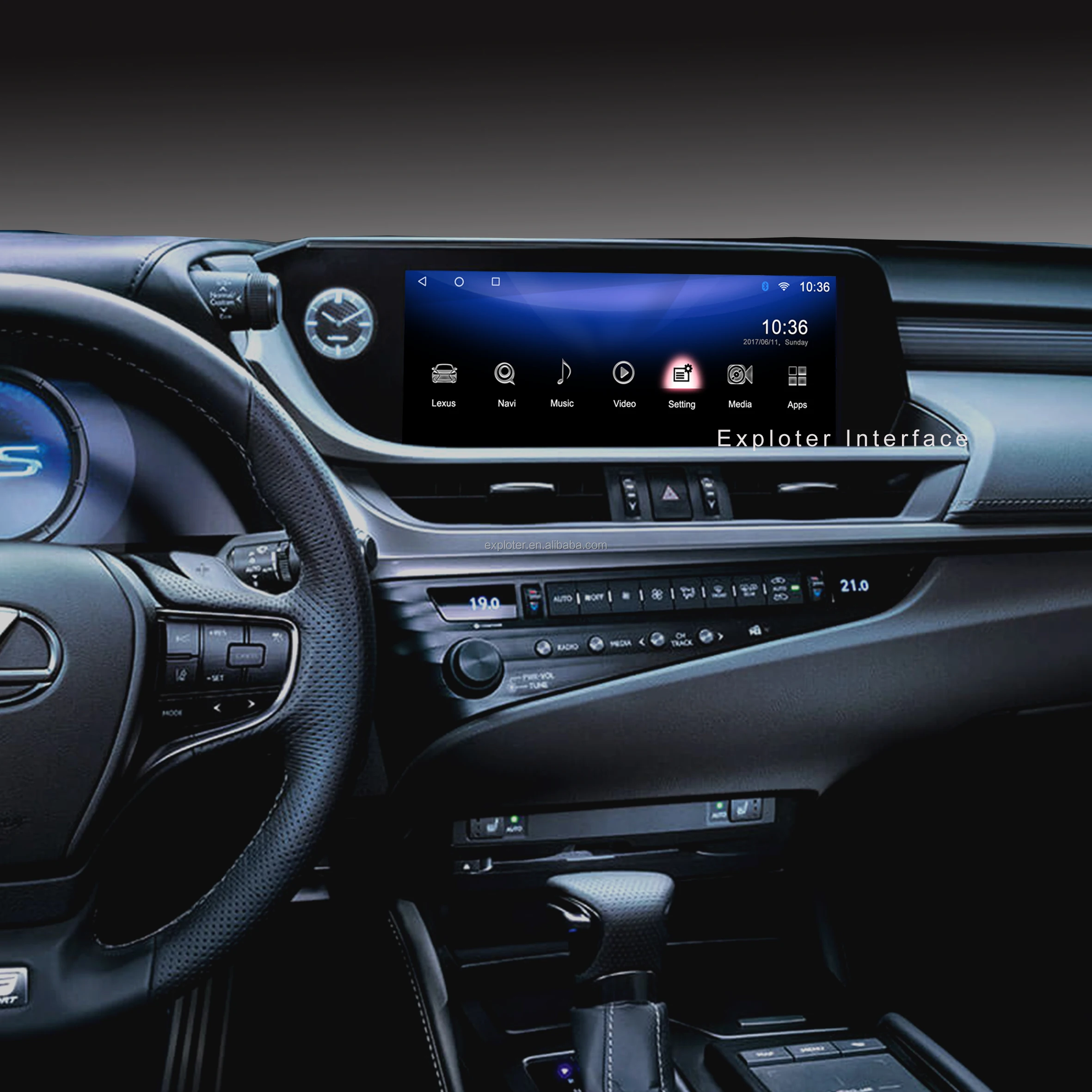 12.3'' Android 13 DSP GPS Car Multimedia Radio Stereo For Lexus ES300/350 2012-2013 Wireless CarPlay & Android Auto