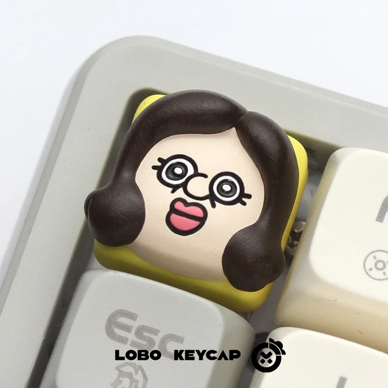 Anime dos desenhos animados keycaps yuzhi e bangbang personalidade engraçado teclado mecânico acessórios material de resina artístico keycap presente