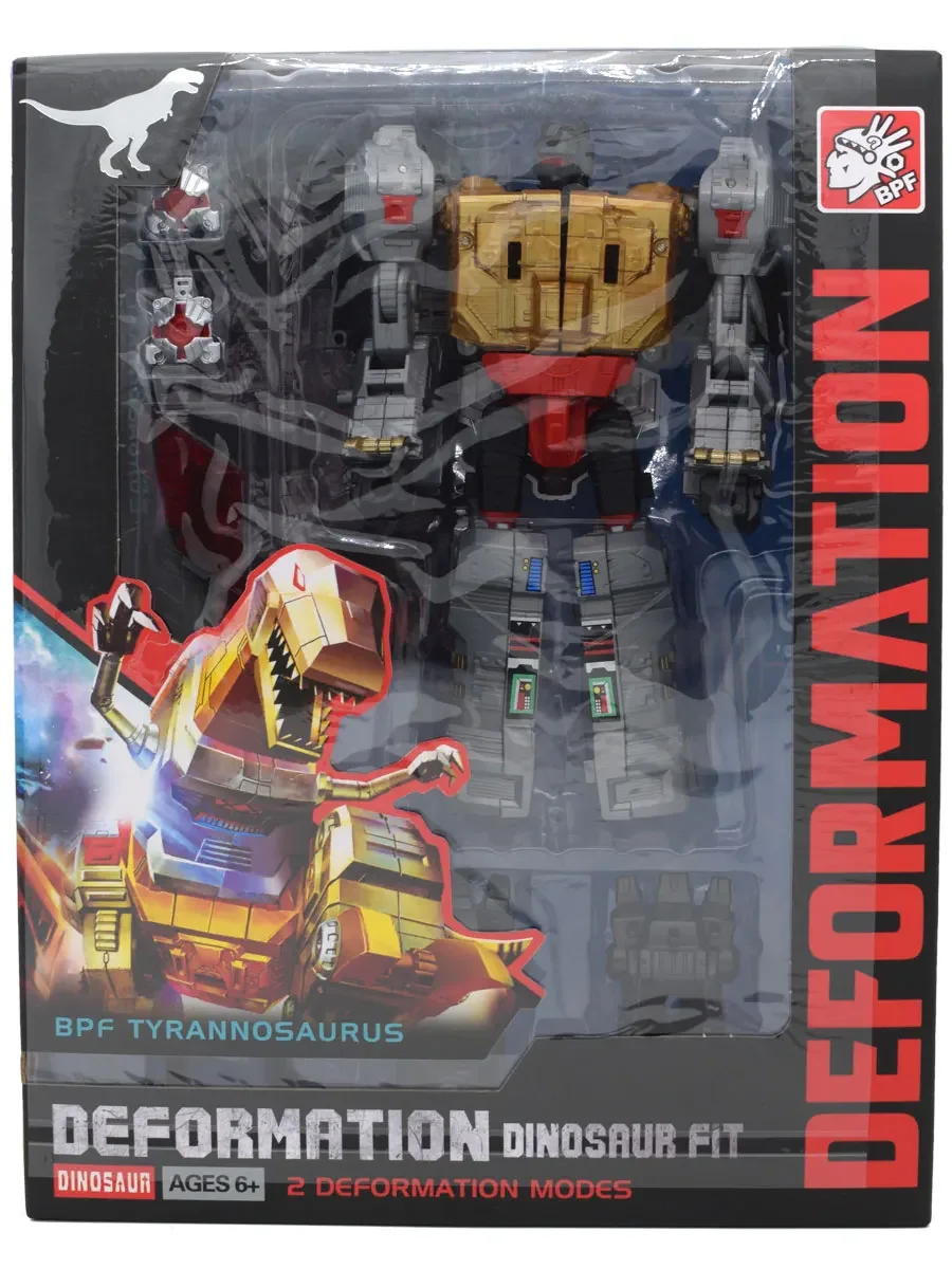 5IN1 BPF Transformation Toy G1 Dinoking Volcanicus Grimlock 17cm Slag Sludge Snarl Swoop 14cm Dinobots Action Figure ABS Model