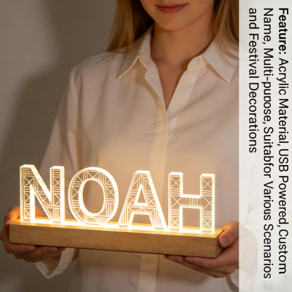 Lampe de nuit LED en acrylique - Interior Design Names avis et prix