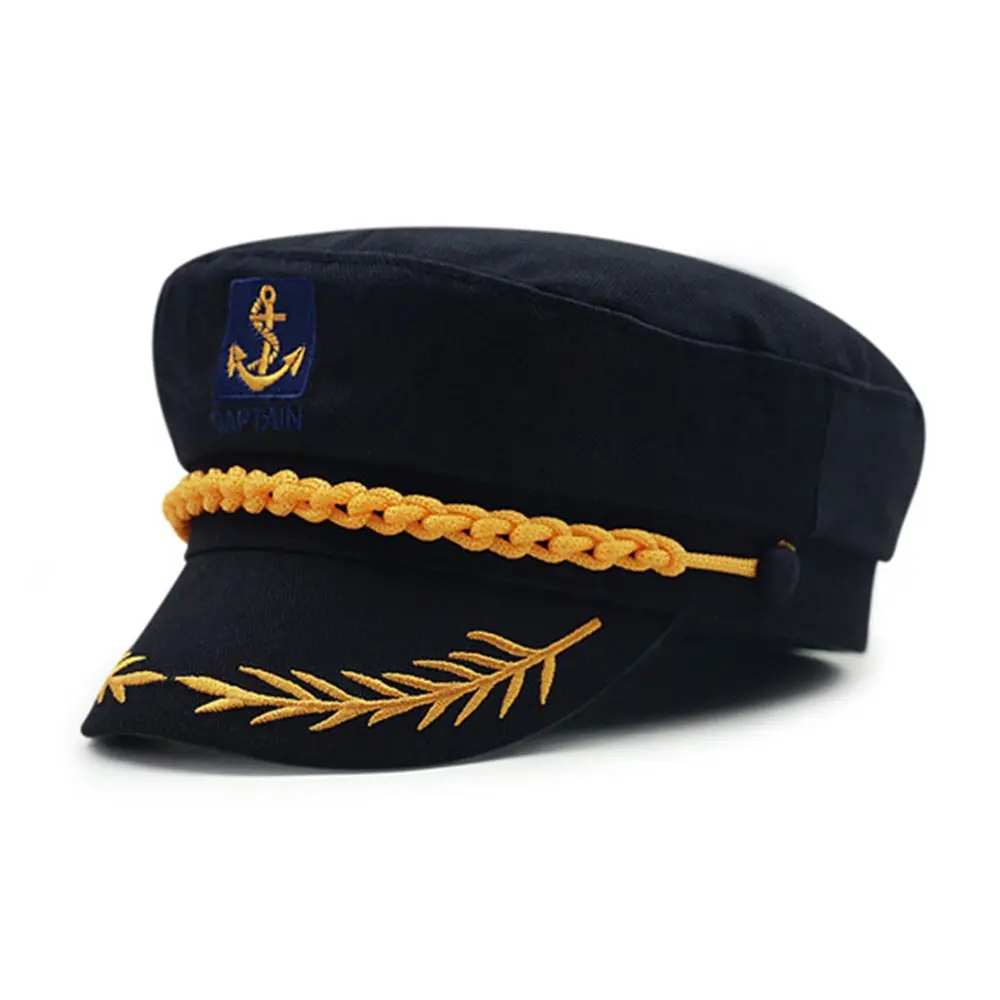 

Adult Yacht Military Captain Hats Adjustable Men Women Navy Marine Admiral Cap Costume Party Fancy Dress Accessories