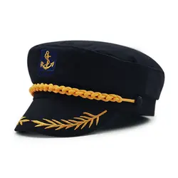 Adult Yacht Military Captain Hats Adjustable Men Women Navy Marine Admiral Cap Costume Party Fancy Dress Accessories