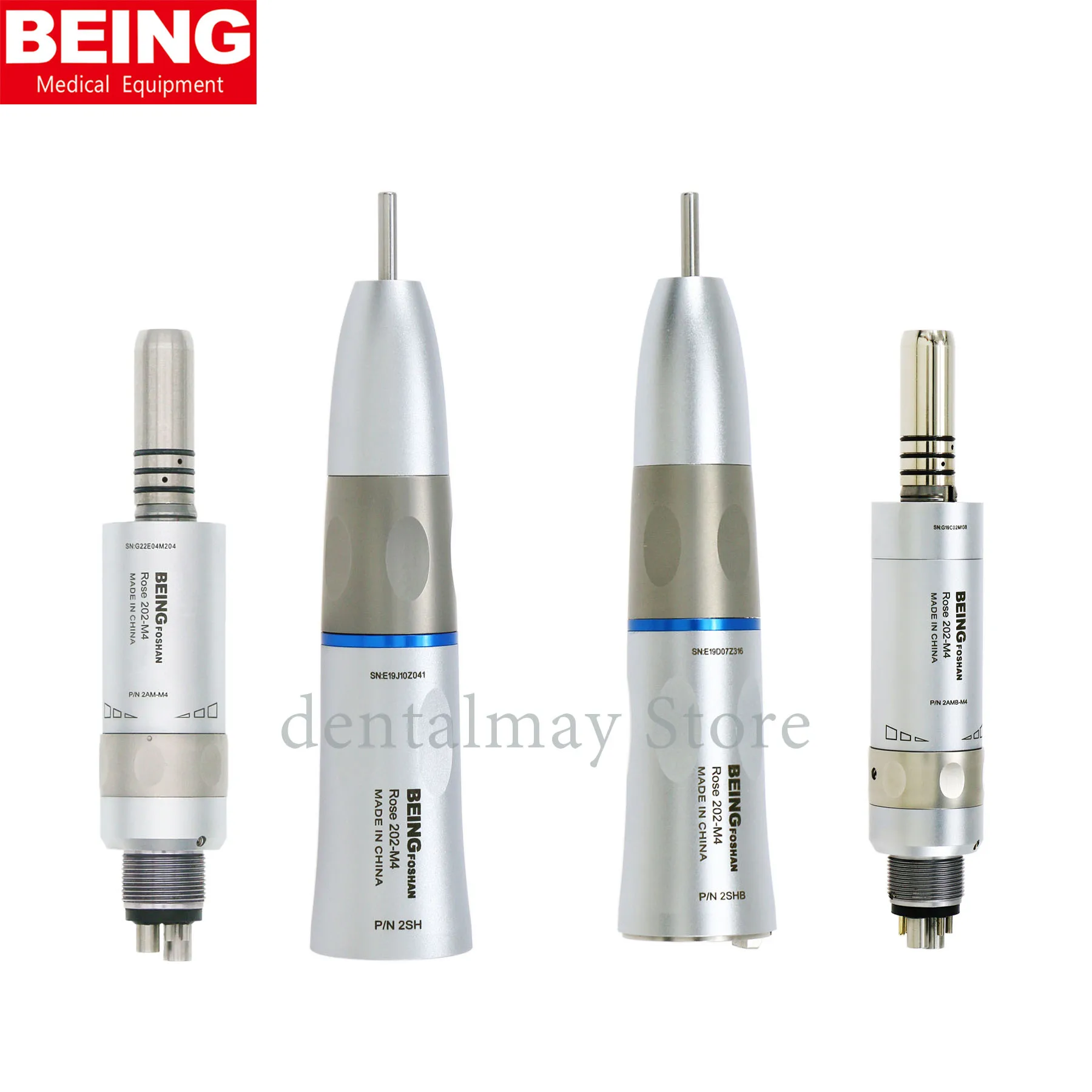 BEING Dental Low Speed Handpiece 1:1 E-type Implant Straight Cone Fiber Optic Inner Water