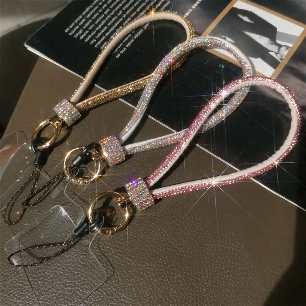 Rhinestone Mobile Phone Lanyard Bling Bling Anti Loss Diamond Lanyard Handheld Hanging Rope Phone Wrist Strap Hanging Ornaments