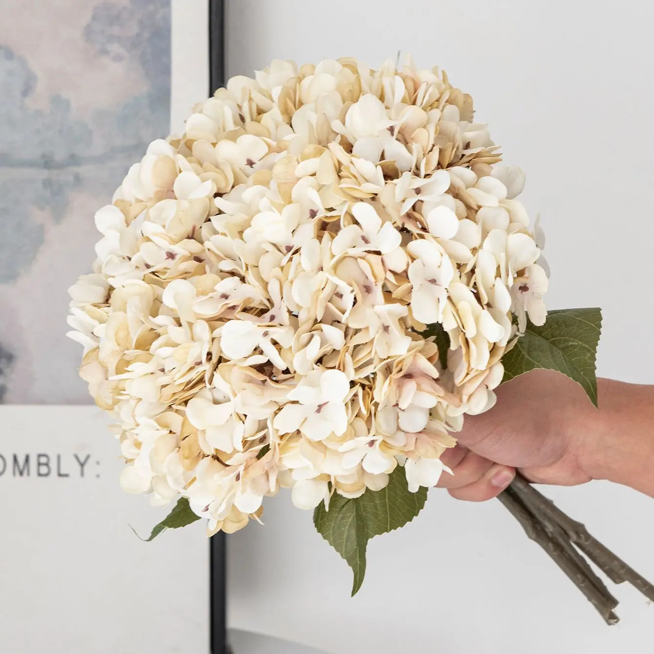 1/5PCS Künstliche Hortensien Seidenblumen Hause Vasen Tisch Zubehör Hochzeit Wand Diy Geschenk Box Brautstrauß Party Dekorationen