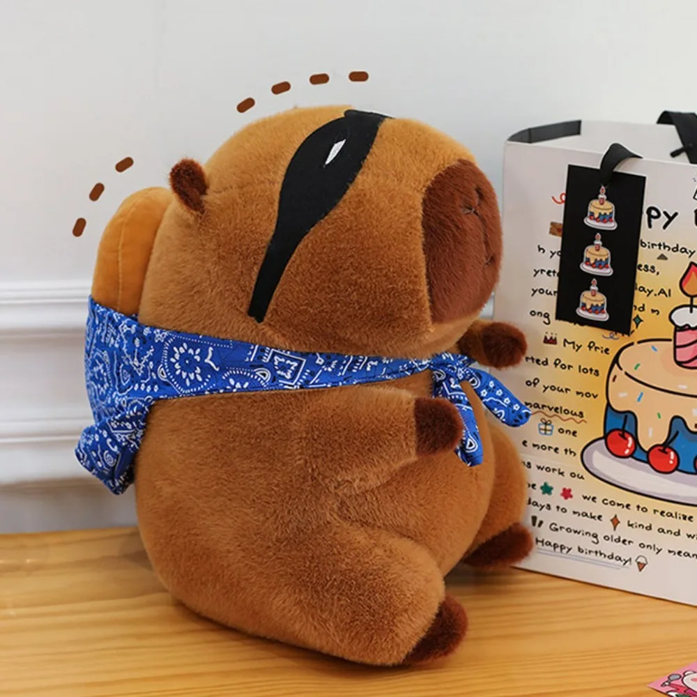 Dio ladro capibara peluche peluche capibara farcito bambola di pezza collezione cartone animato capibara soffice bambola decorazioni per la casa