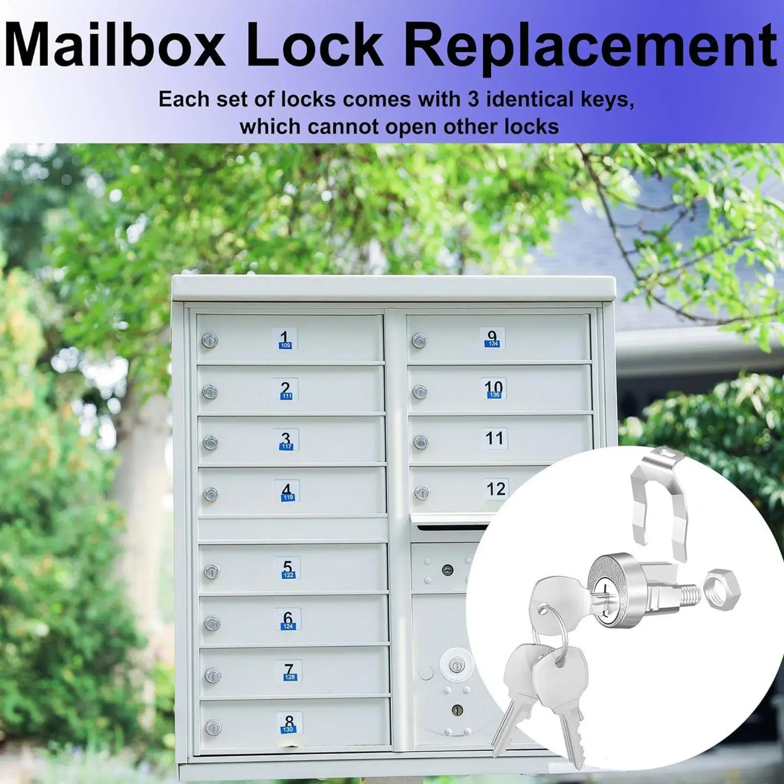 Mailbox Locks With Keys File Cabinet Lock With 3 Keys Home Daily Supplies For Balcony Walkway Entryway Patio Backyard Front