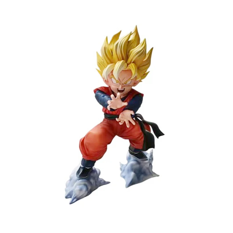 Dragon Ball Son Goten Anime Figur 19 cm Super Saiyajin Goten Figur PVC Statue Schreibtisch Sammlung Modell Spielzeug Weihnachten Geschenk