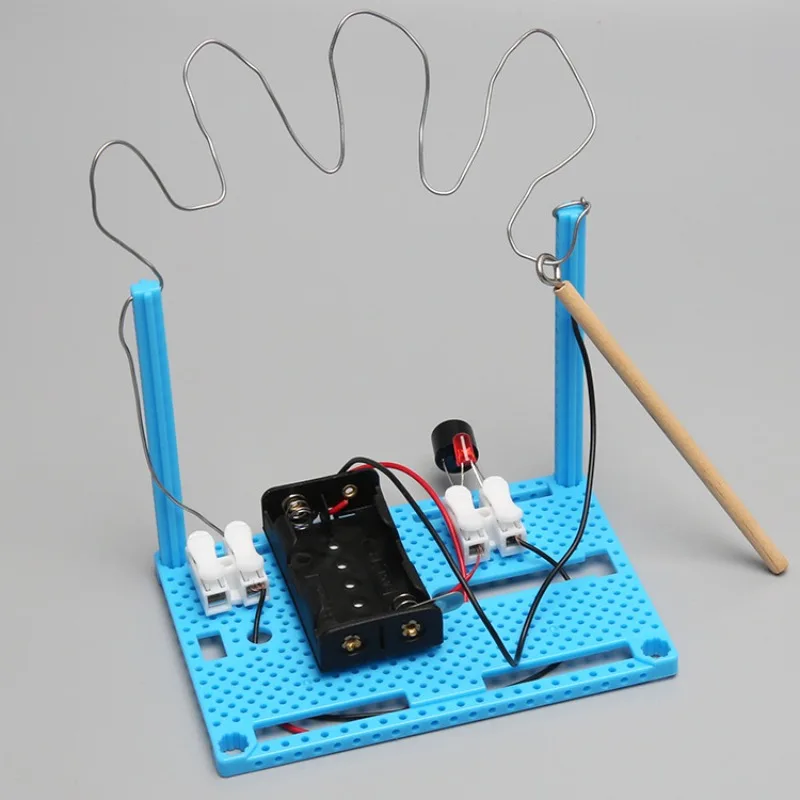 DIY Electric Wire Maze Kit Science Experiment Set DIY Buzz Wire Game Handmade Invention STEM Learning Tool for Primary School