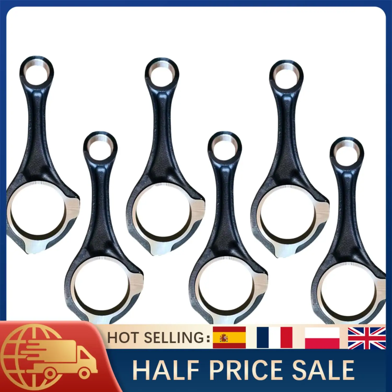 6PCS Connecting Rods Set for Mercedes-Benz C E M S R Viano Sprinter X-Class OM642 3.0L Diesel Engine Replacement