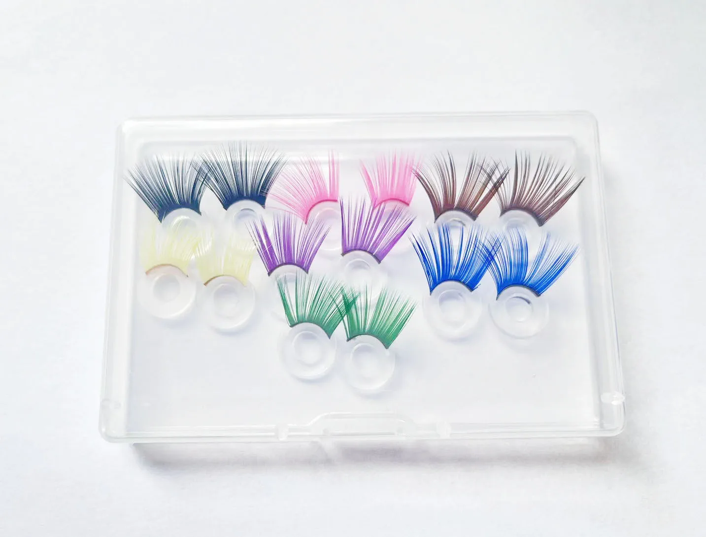 7 Paare/Karton Mix Farbe 12mm-37mm Schüler Augen Wimpernbecher 7 Farben Wimperntablett für passende Spielzeugaugen Dekoration – Detail 2