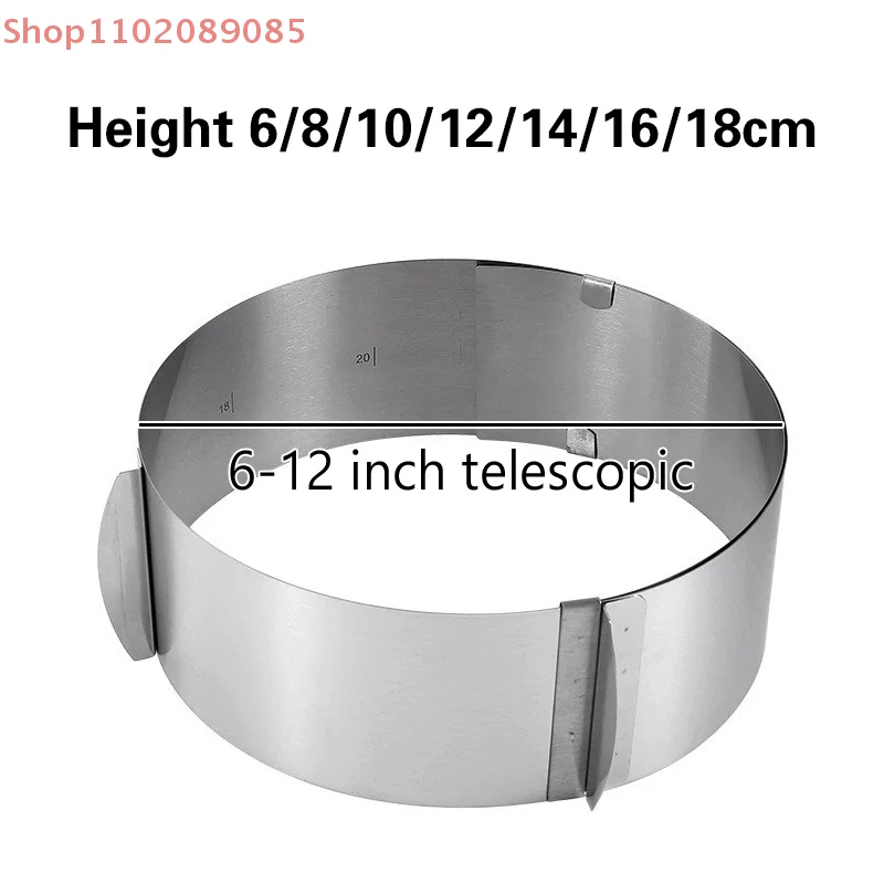 Watermelon Cutter Cake Cutter Slicer Adjustable Round Mousse Ring Mold For Baking Cake 6-12 Inch Cake Leveler Slicer