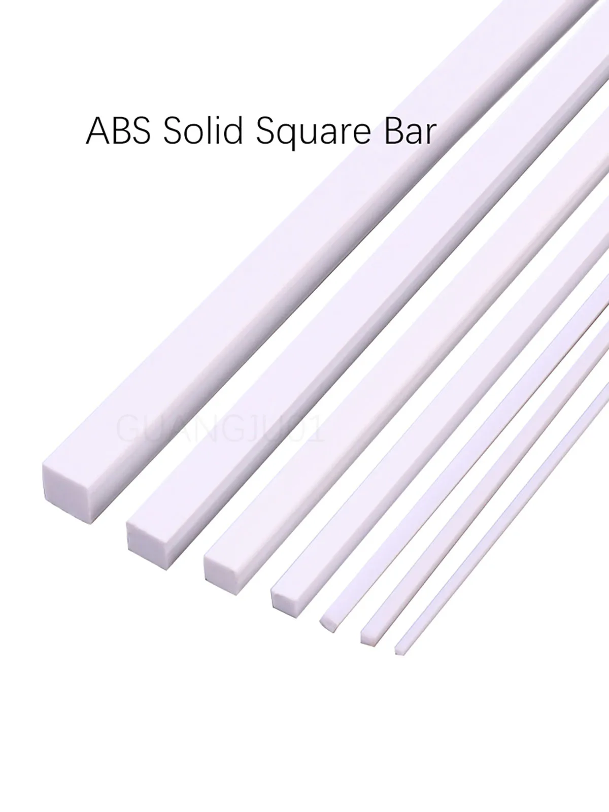 Length 500mm ABS Plastic White Square Rod Stick For Architecture Model Making 1x1 1.5x1.5 2x2 3x3 4x4 5x5 6x6mm