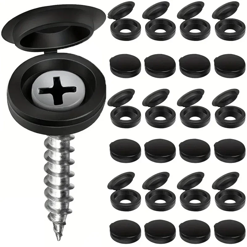 10/1000Pcs Screw Decorative Cover Cross Screw Nail Cap Folding Buckle for Car Furniture Decorative Nuts Cover Bolts