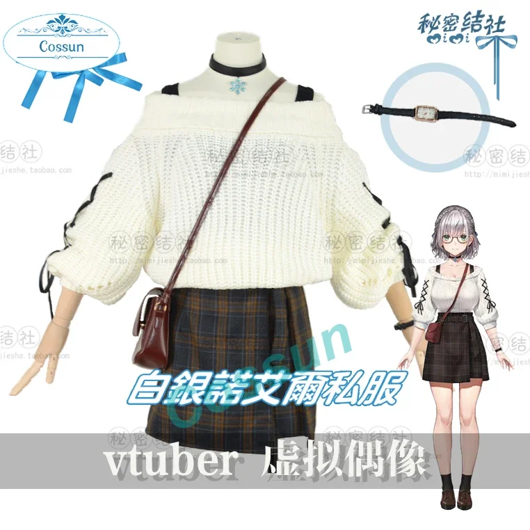 Anime! Vtuber Hololive Shirogane Noel Game Suit Lovely Uniform Cosplay Costume Party Role Play Outfit Casual Clothing For Women