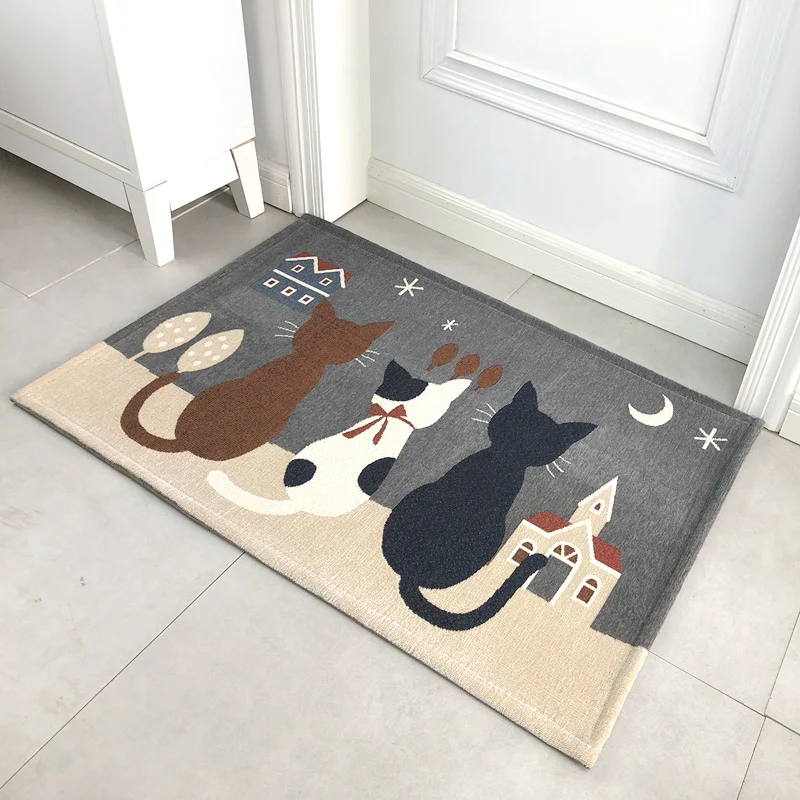 

Home Use Cartoon Anti-Slip Door Mat lway Batoom Entrance Rug Living Room Bedroom Floor Mat Water Absorbent Non-Slip Pad