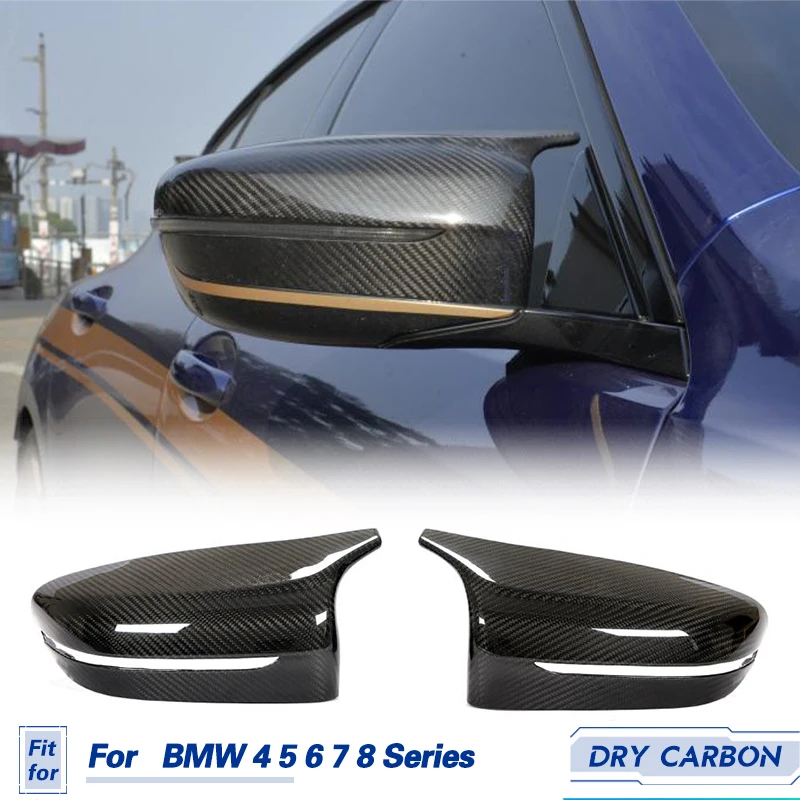 Car Rearview Mirror Covers Caps Dry Carbon for BMW 3 4 5 6 7 8 Series G20 G28 G22 G30 G38 GT G32 G11 G16 Side Mirror Shell LHD