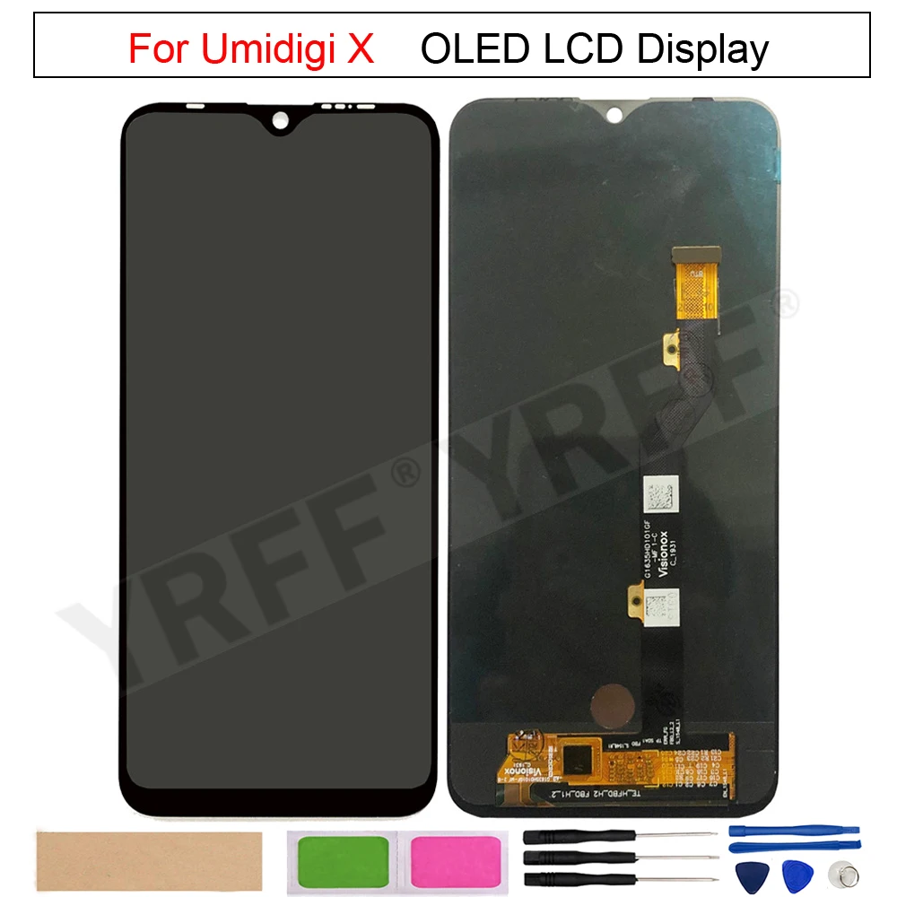 LCD Display Touch Screen Digitizer for For UMIDIGI X,OLED Quality Phone Screen Repair Parts