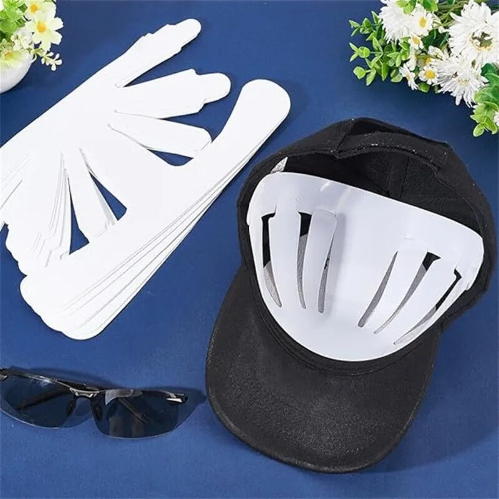 Portable 10Pcs Protector Holder Hat Insert Caps Liners White Baseball Hat Shaper Hat Inner Support Anti Deformation Universal