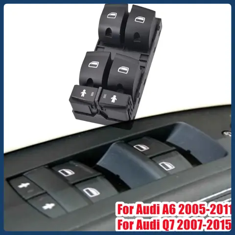 4F0959851G5PR 아우디 A6 Q7 S6 2007-2015 전면 좌측 전동 윈도우 리프터 컨트롤 스위치 레귤레이터 버튼 자동차 액세서리