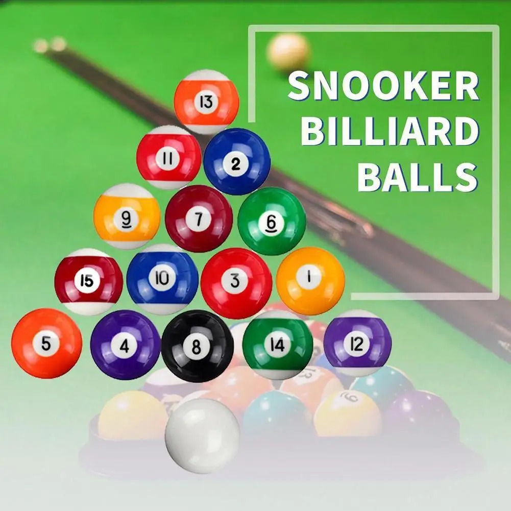 

New Children Billiards Table Balls Set Billard Resin Small Pool Cue Balls Full Set Snooker & Billiard Accessories 25MM