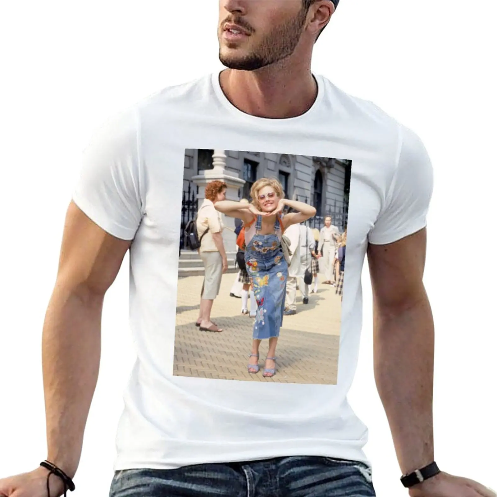 Brittany Murphy T-Shirt vintage cute clothes Aesthetic clothing Men's cotton t-shirt