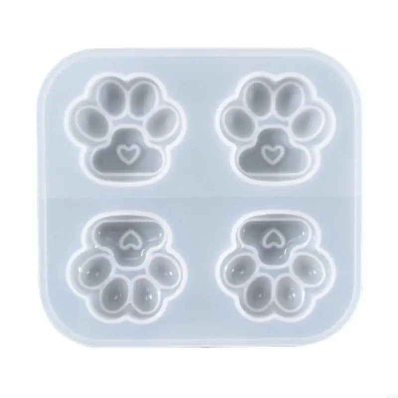 203C Love for Cat Paw Keychain Mould Crystal Epoxy for Creative Silicone Mould Love