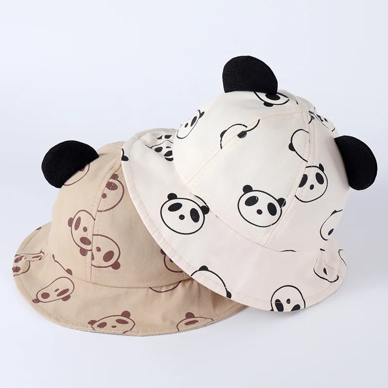 

Baby Sun Hat for Boys Girls Koreab Style Cute Cartoon Panda Bucket Hat Fashion Fisherman Cap for Toddler Lightweight Breathable