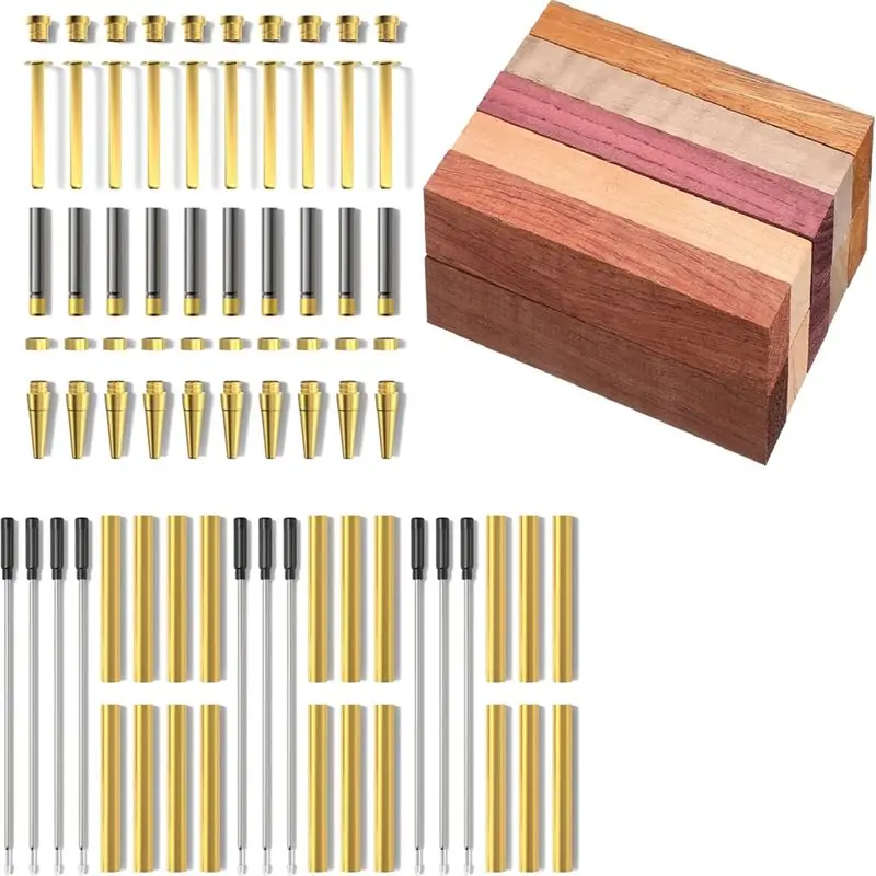 A53Q-For Woodturning Pen Kit 10 Pack 20 Pieces-Hardwood Turning Blank-Slimline Pen Tools For DIY Copier