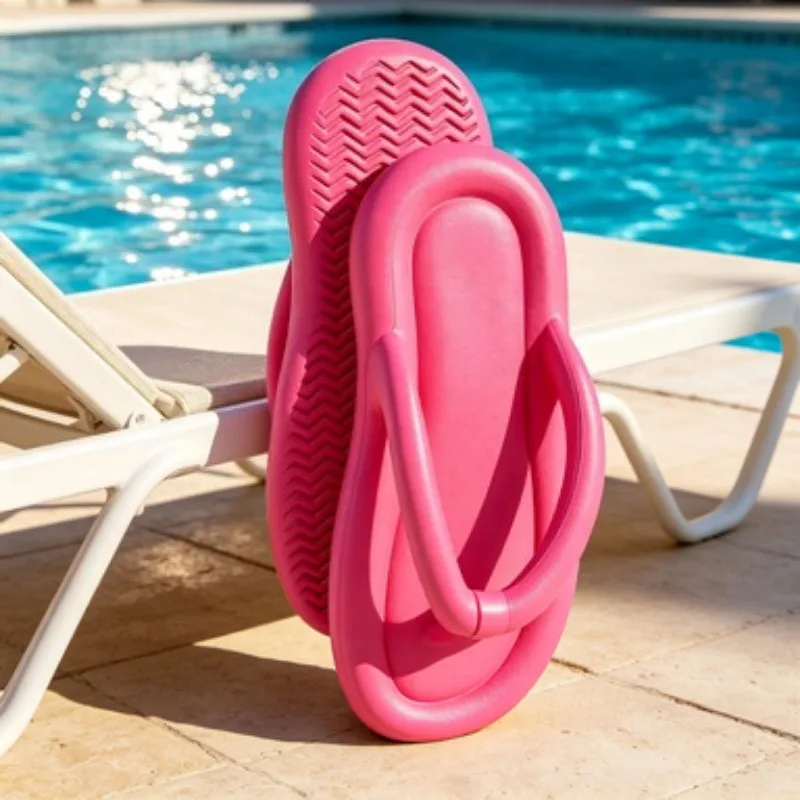 

Summer Candy Colors Flip Flops Beach Soft Bottom Flat Slippers for Women Men Outdoor Lightweight Non Slip Flat Slide Sandals