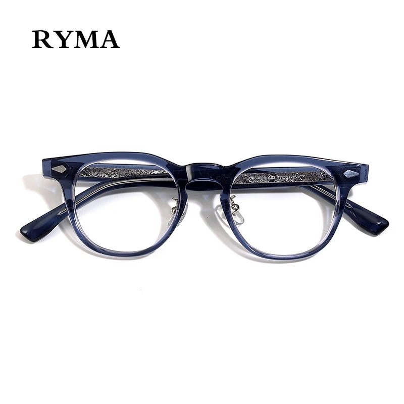 

Fashion High Quality Acetate Glasses Vintage Round Men Optical Prescription Eyeglasses Frame Women Korea Luxury Brand Eyewear