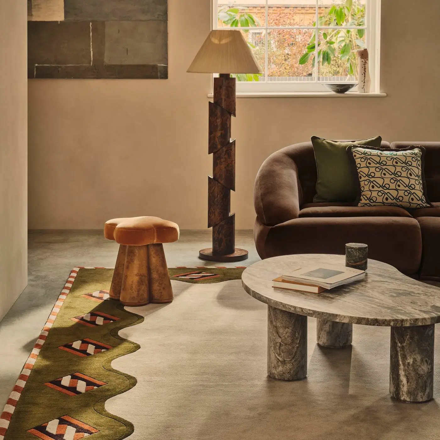Designer light luxury stainless steel sculpture floor lamp modern creative sales office model room living room vertical