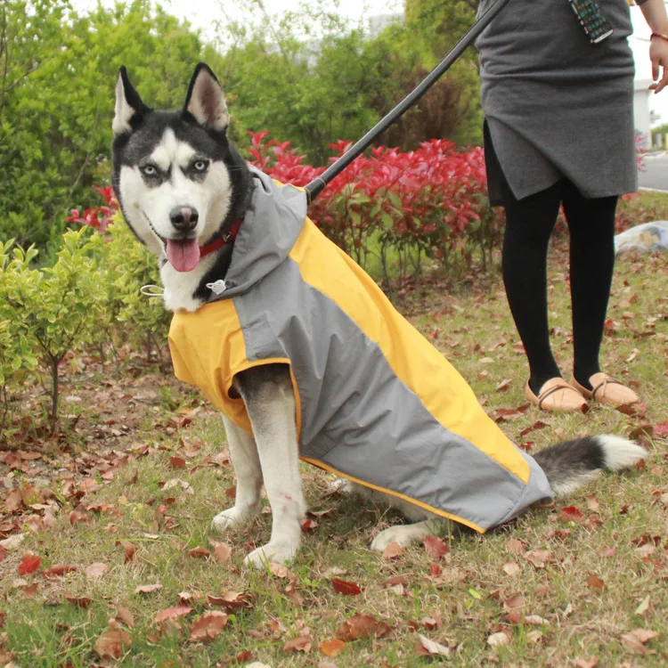 Large Pet Dog Raincoat Pet Clothes Jumpsuit Waterproof Dog Jacket Dogs Water Resistant Clothes for Dogs Pet Coat