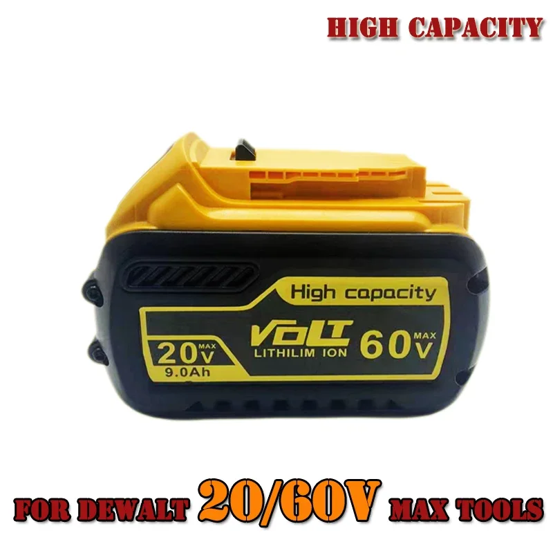 Batterie lithium-ion pour Dewalt, 20V, 60V MAX, 9,0 Ah, DCB609, DCB200, DCB201, DCB609, DCB182, DCB204