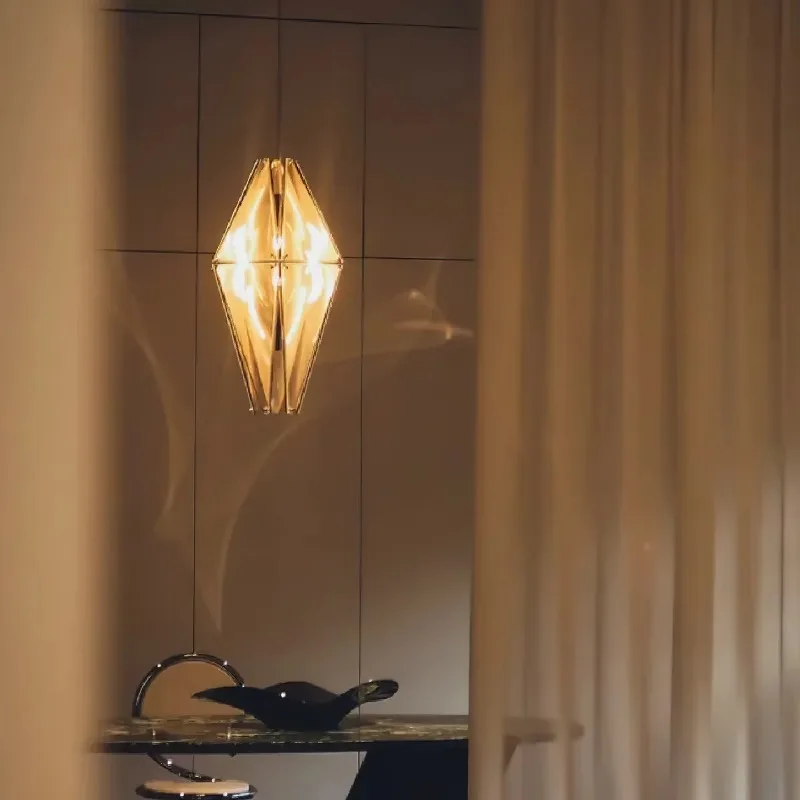 Restaurant chandelier modern minimalist stainless steel designer creative arts hotel bar living room 35cm X 70cm