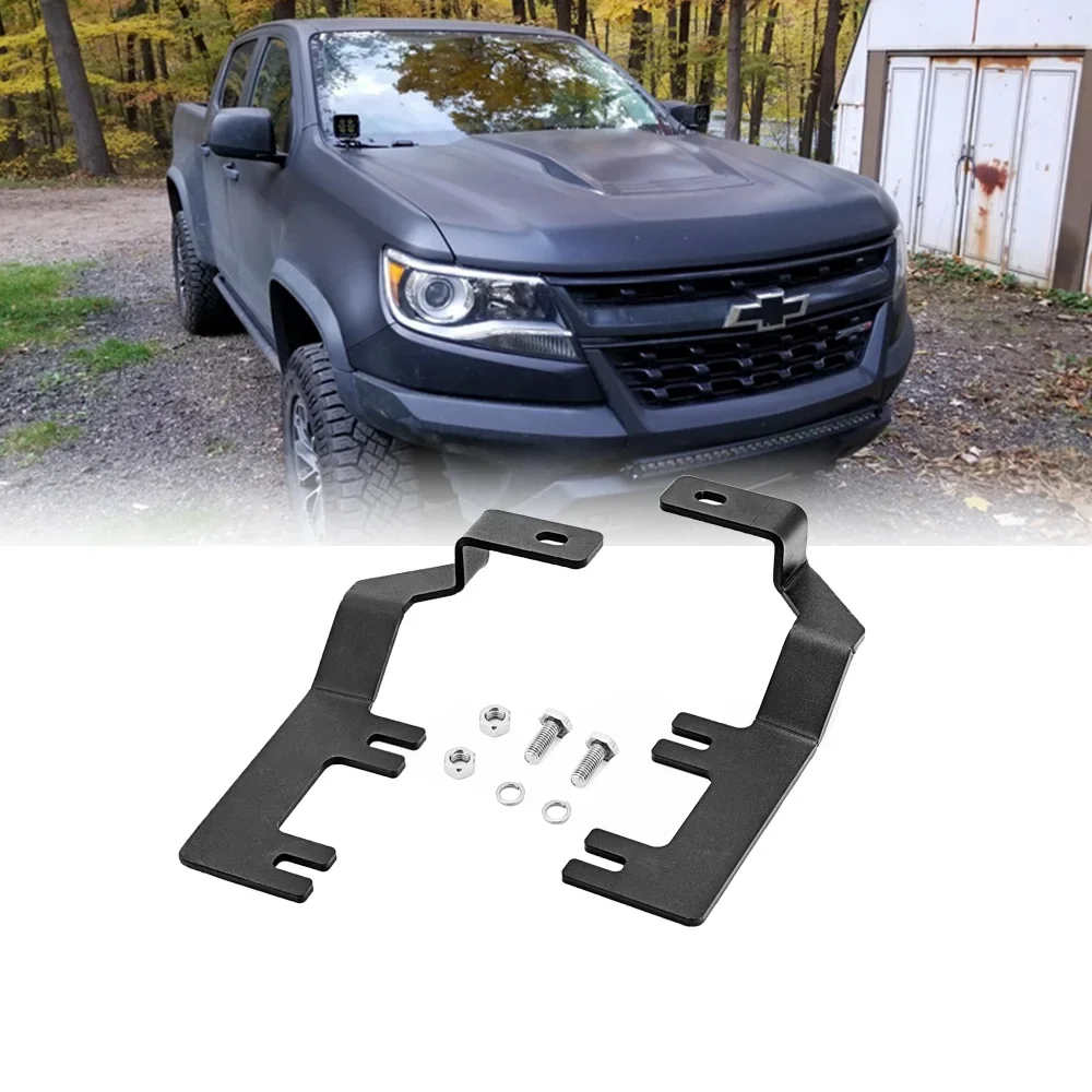 1 Pair Car Upper Hood Hinges A-Pillar Side LED Work Light Mount brackets For Chevrolet Colorado And GMC Canyon 2015-2022 Steel