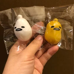 Kawaii Mini karikatür yumurta sarısı kardeş tutam sıkmak Squishy oyuncak masa süs anahtarlık kolye parmak oyuncak yetişkin çocuk hediyeler