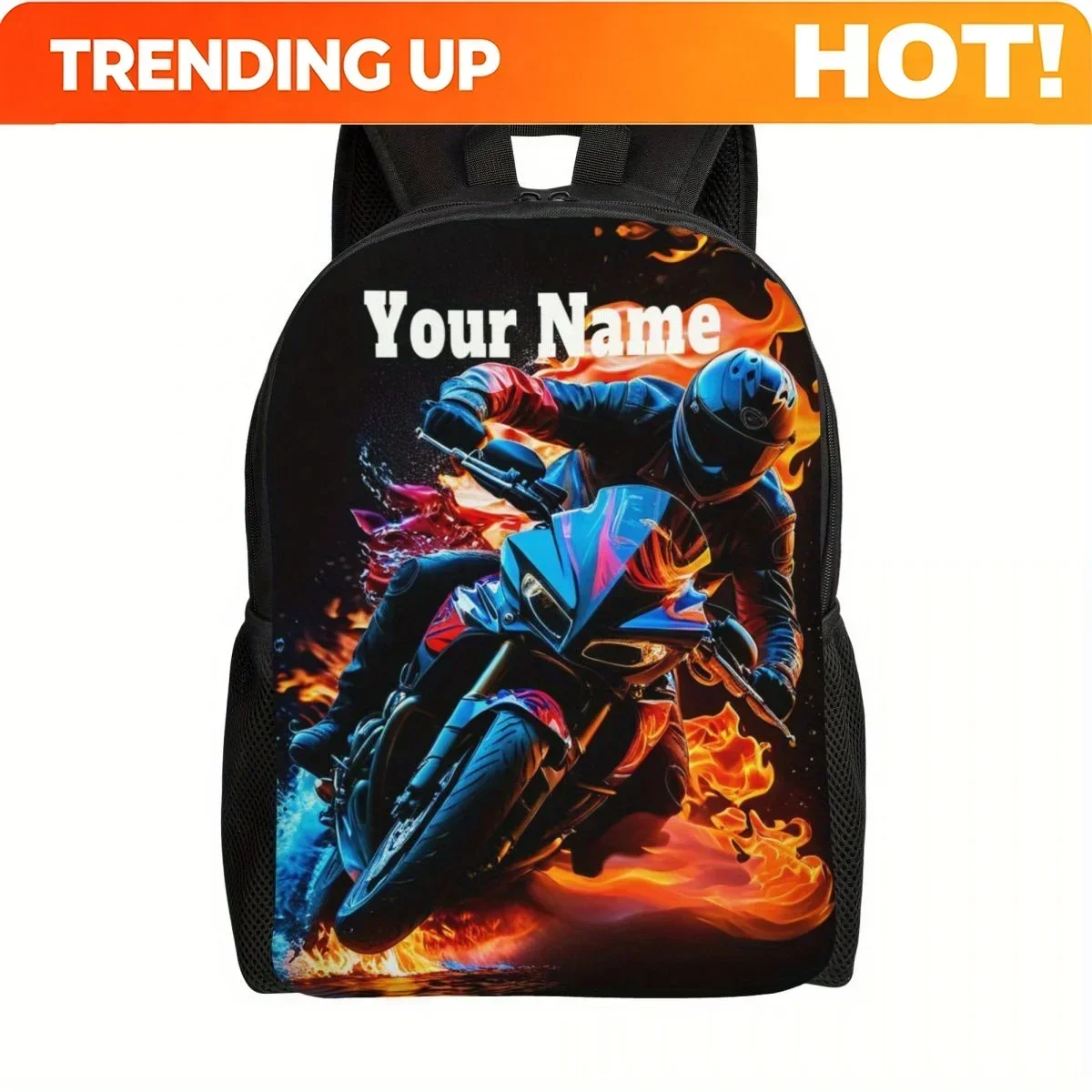 Custom Bag Customizable Motorcycle & Fitness Backpack - Personalize With Your Text, Name, Or Logo |, Lightweight & Spacious For