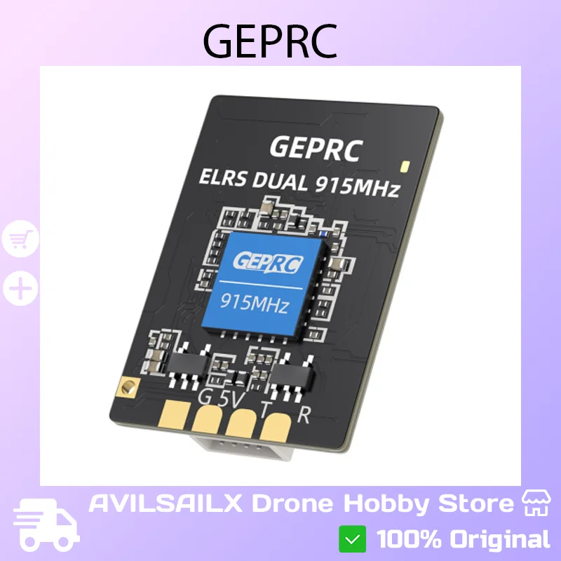 

Двойной приемник ELRS GEPRC 915M/868M — выход 500 мВт, частота обновления 25–200 Гц для систем FPV